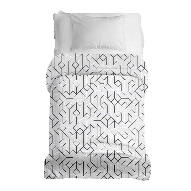 Coperta terapeutica originale - Rivestimento in cotone bianco con motivo nero
