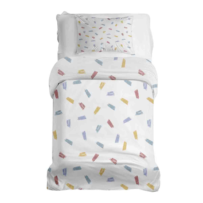 Set di biancheria da letto con coperte terapeutiche a strisce colorate