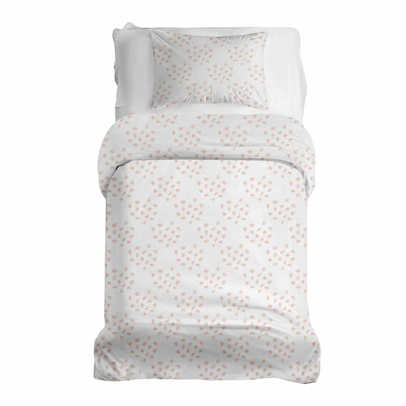 Set di biancheria da letto con coperte terapeutiche a pois arancioni