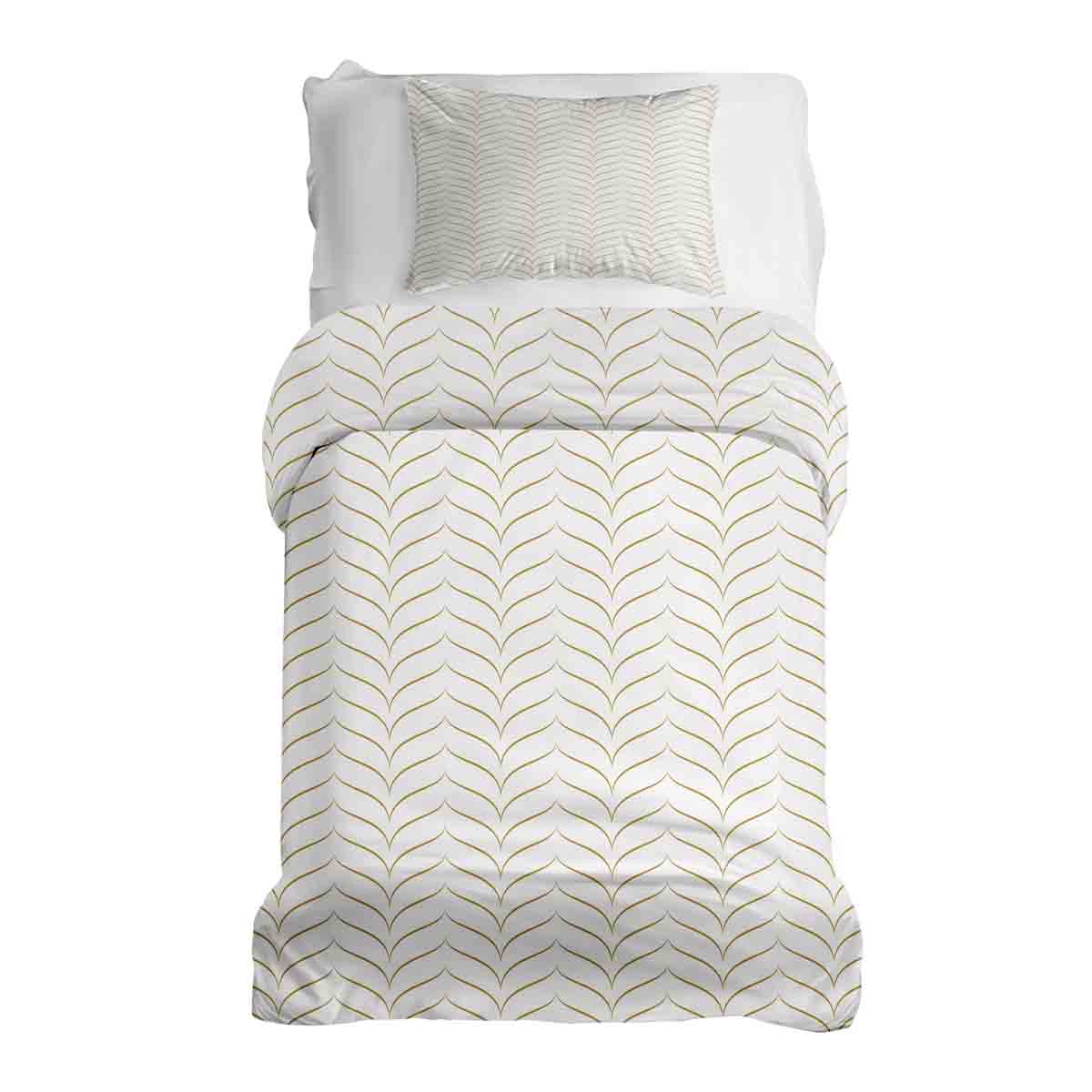 Set di biancheria da letto con coperta terapeutica a forma di V dorata