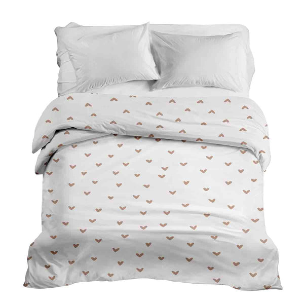 Coperta terapeutica originale - Rivestimento in cotone bianco con cuoricini