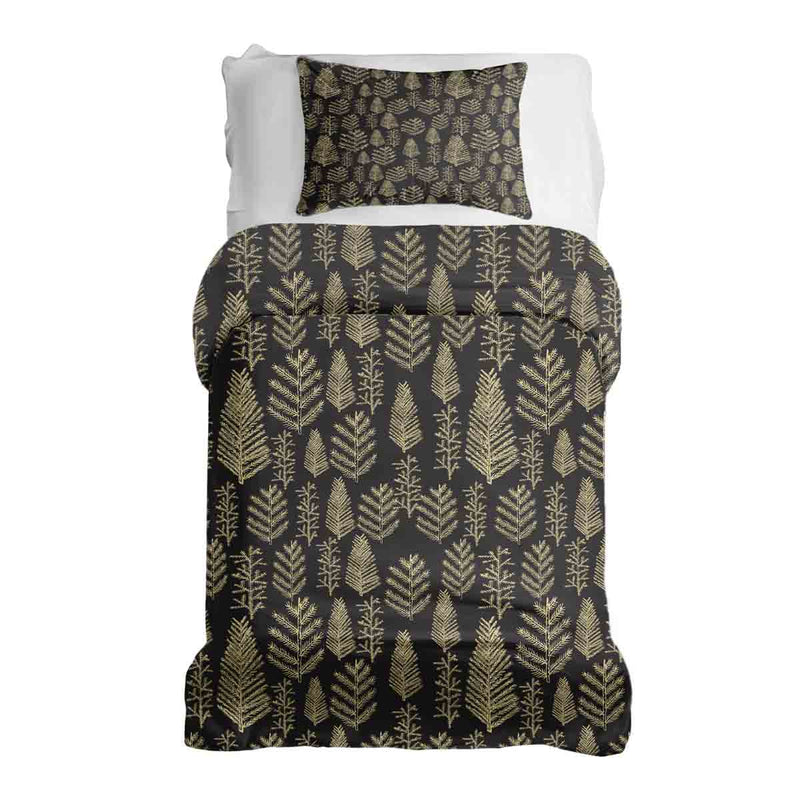 Set di biancheria da letto con coperta terapeutica e motivo boschivo