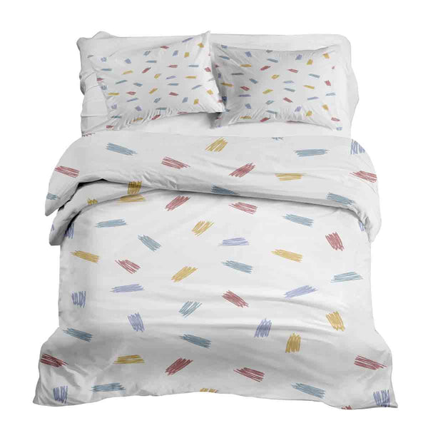 Set di biancheria da letto con coperte terapeutiche a strisce colorate