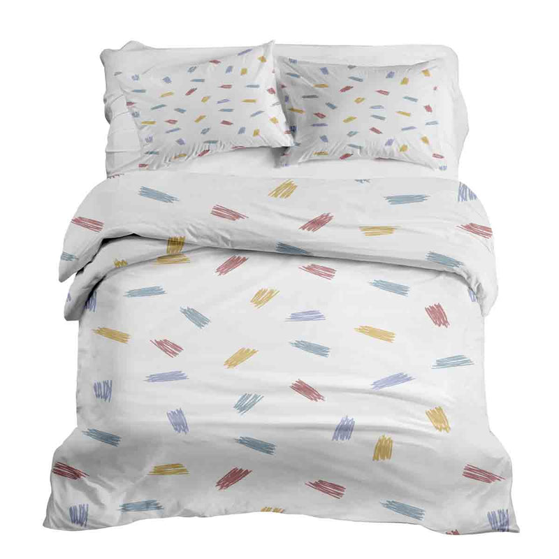 Set di biancheria da letto con coperte terapeutiche a strisce colorate