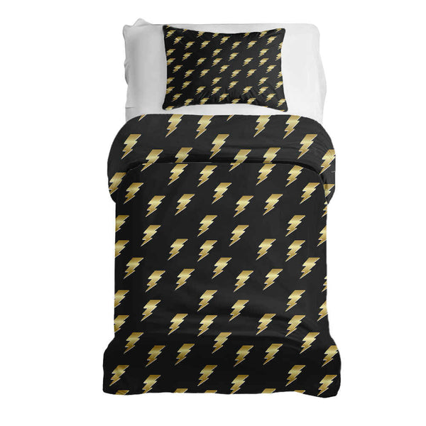 Set di biancheria da letto con coperta terapeutica nero con Harry Blitz