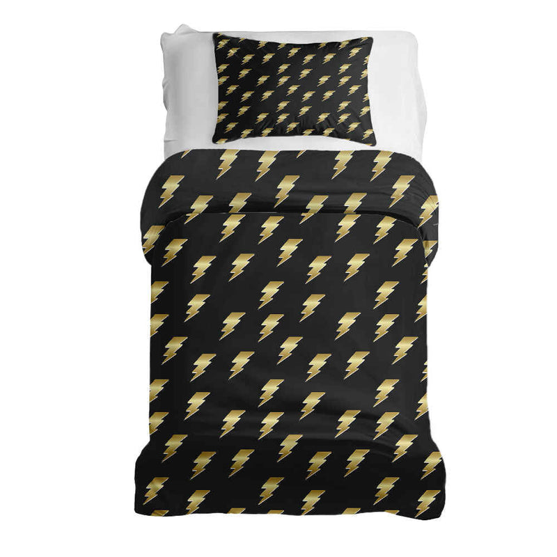 Set di biancheria da letto con coperta terapeutica nero con Harry Blitz