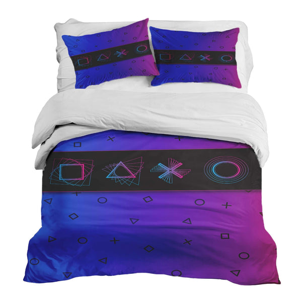 Set di biancheria da letto con coperte terapeutiche viola con forme
