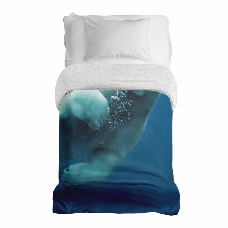 Coperta terapeutica originale - Rivestimento in cotone blu con orso polare