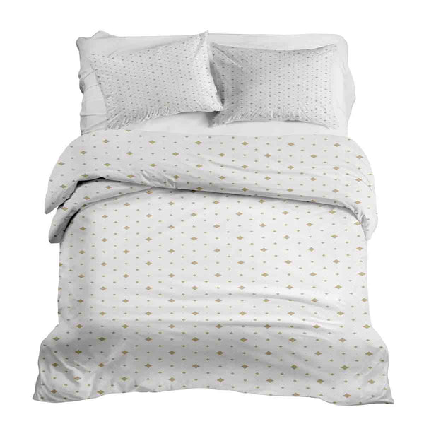 Set di biancheria da letto con coperte terapeutiche quadrati dorati