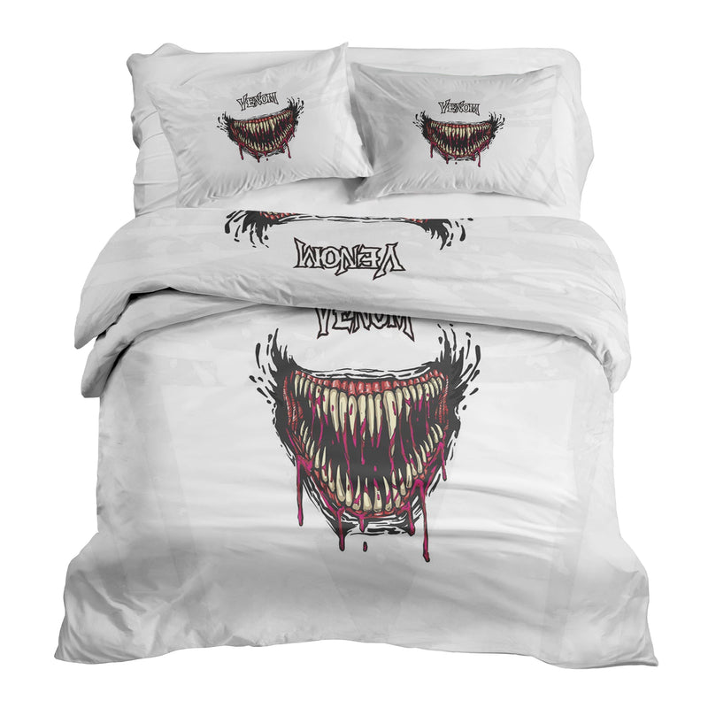 Set di biancheria da letto con coperta terapeutica bianca Venom