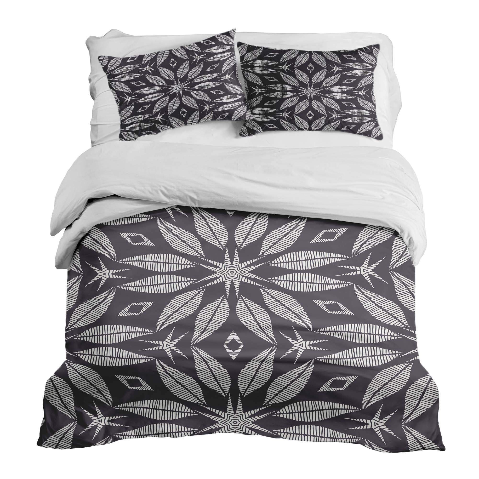 Set di biancheria da letto con coperta terapeutica e grande fiore