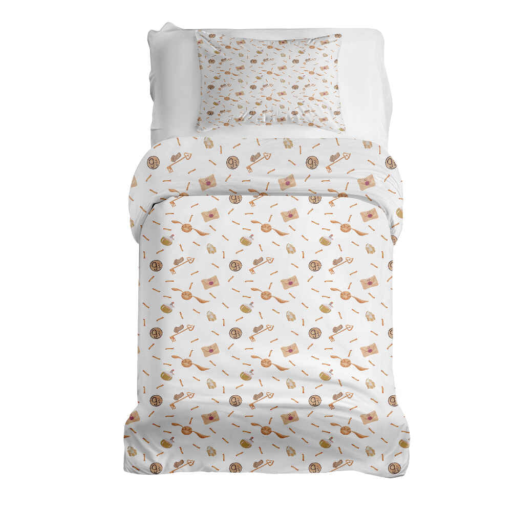 Set di biancheria da letto con coperta terapeutica bianca con Schnatz