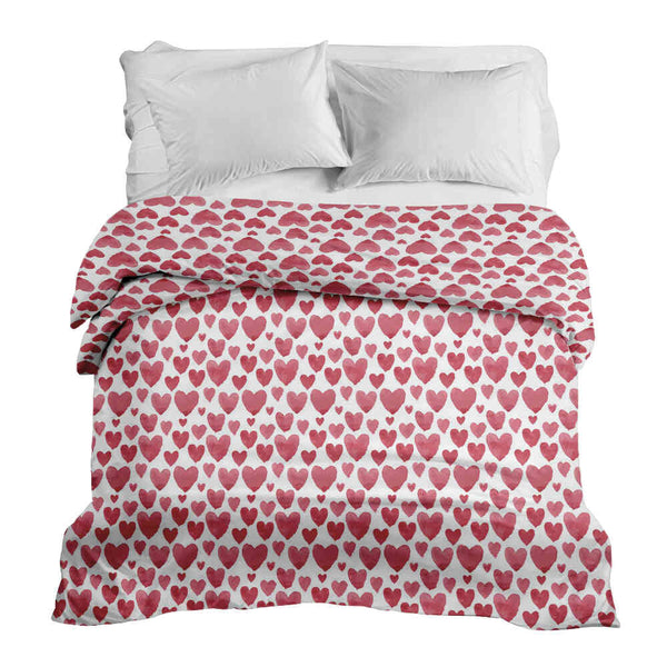 Coperta terapeutica originale - Rivestimento in cotone cuori rossi