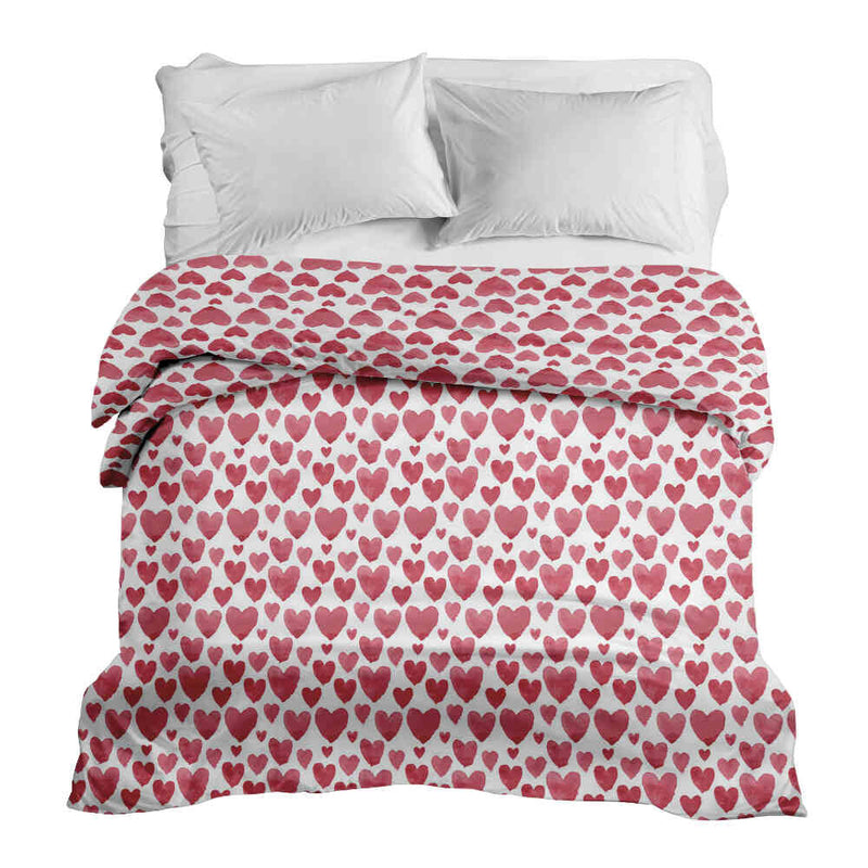 Coperta terapeutica originale - Rivestimento in cotone cuori rossi