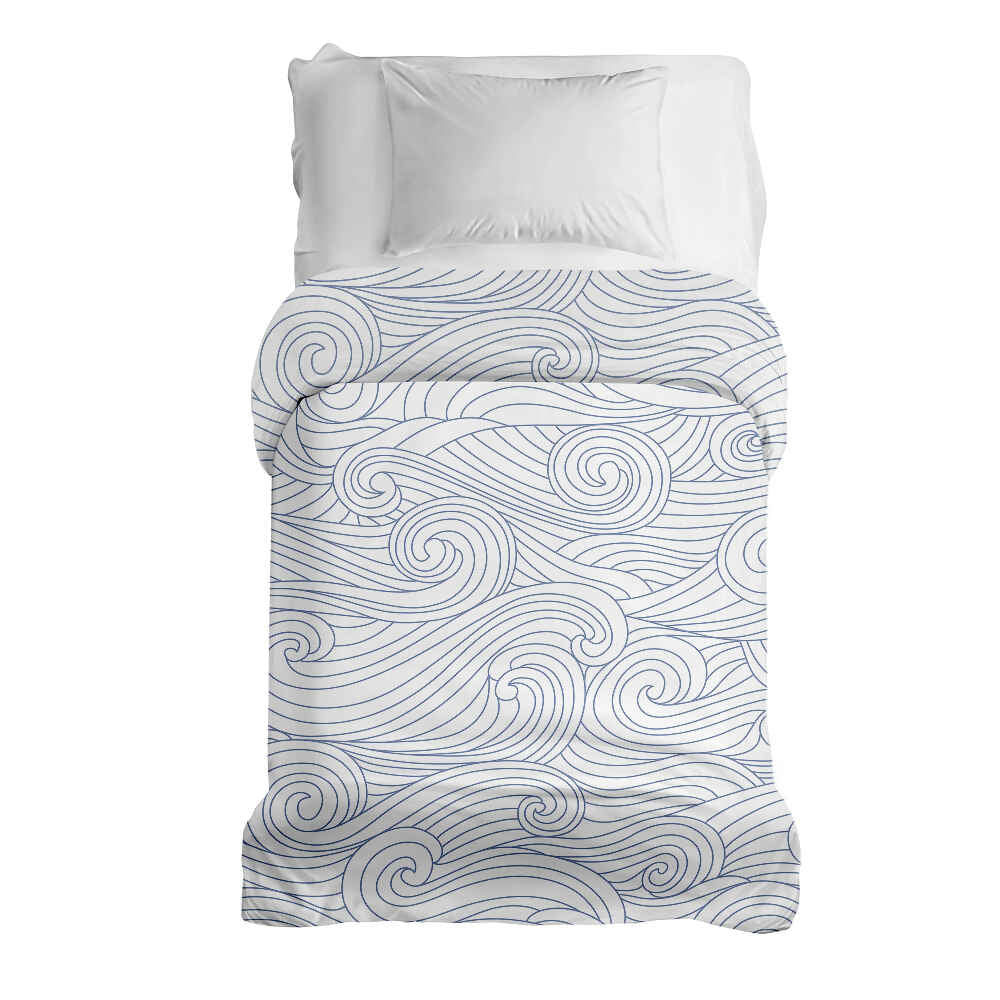 Coperta terapeutica originale - Rivestimento in cotone onde blu