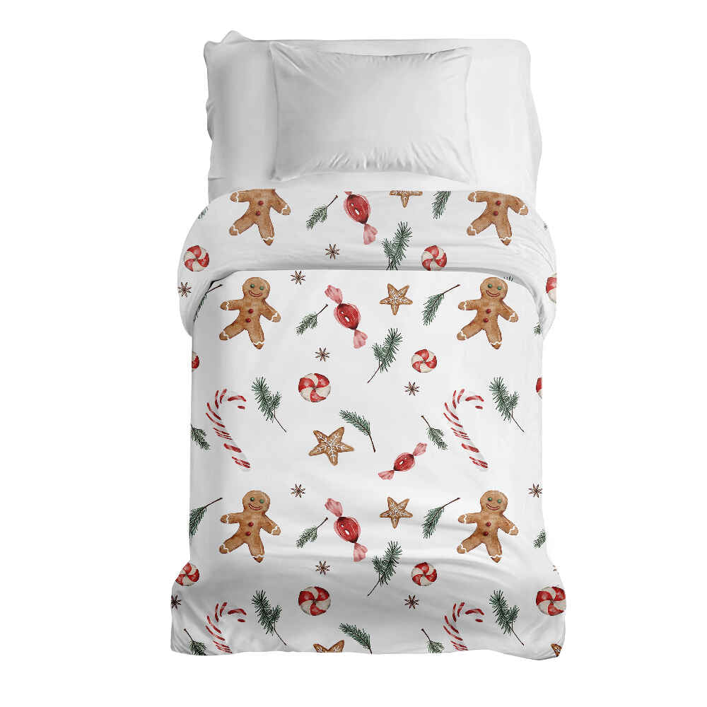 Coperta terapeutica originale - Rivestimento in cotone bianco tempo di Natale