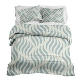 Set di biancheria da letto con coperte terapeutiche onde astratte