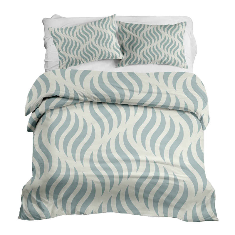 Set di biancheria da letto con coperte terapeutiche onde astratte