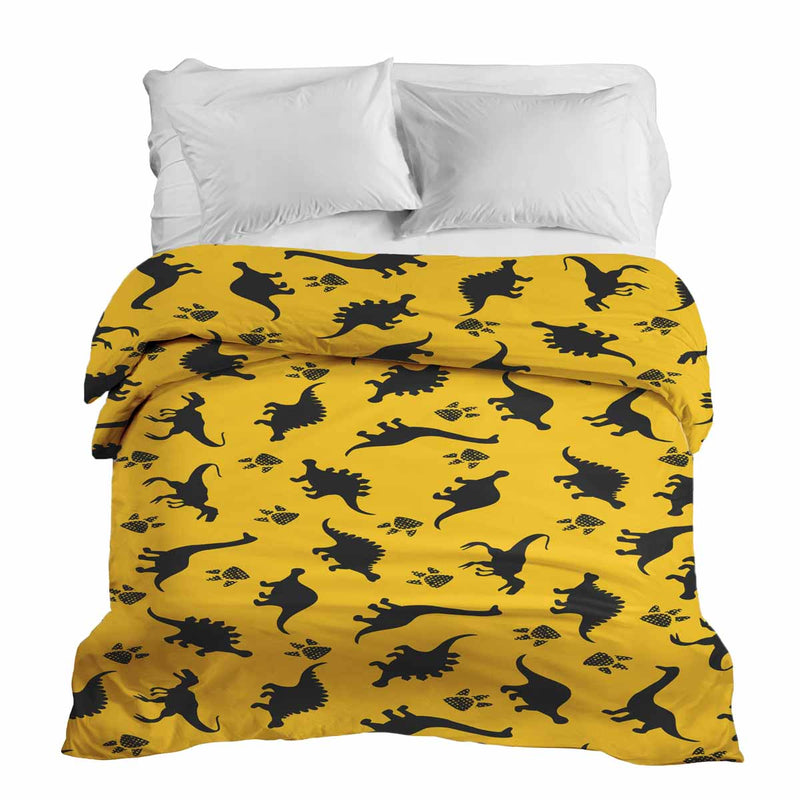Coperta terapeutica originale - Rivestimento in cotone giallo con dinosauri