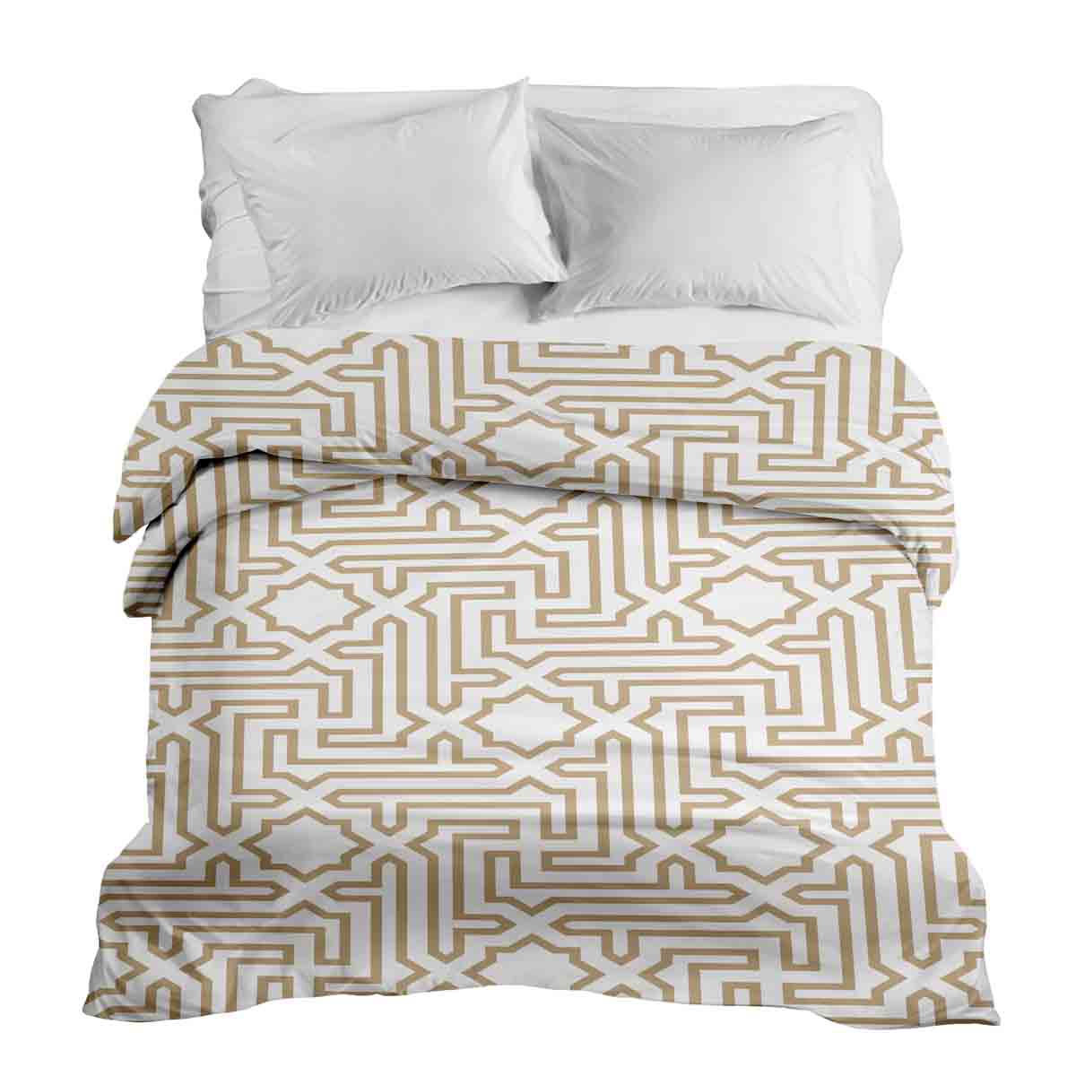 Coperta terapeutica originale - Rivestimento in cotone beige con forme