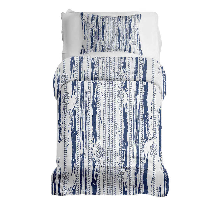 Set di biancheria da letto con coperta terapeutica motivo a righe