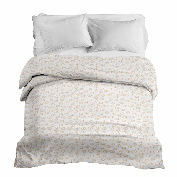 Set di biancheria da letto con coperte terapeutiche con cerchi arancioni