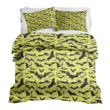 Set di biancheria da letto con coperta terapeutica gialla pipistrello