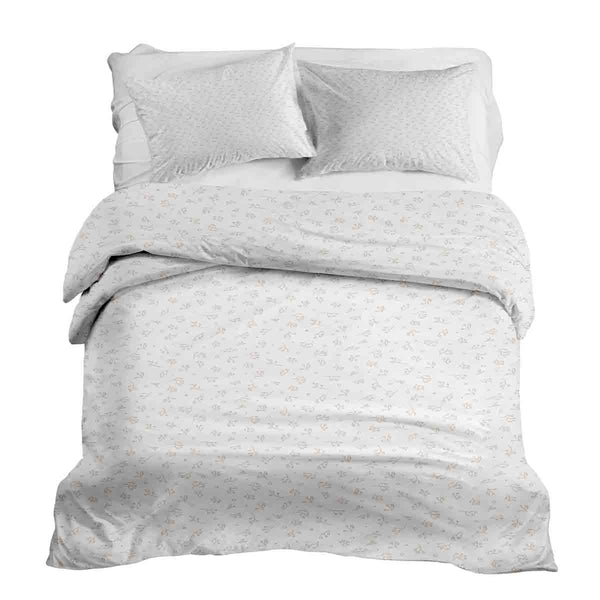 Set di biancheria da letto con coperte terapeutiche e delicati mazzi di fiori