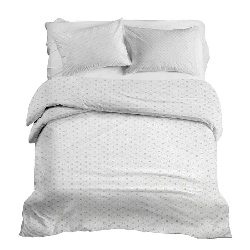 Set di biancheria da letto con coperta terapeutica bianca con motivo floreale