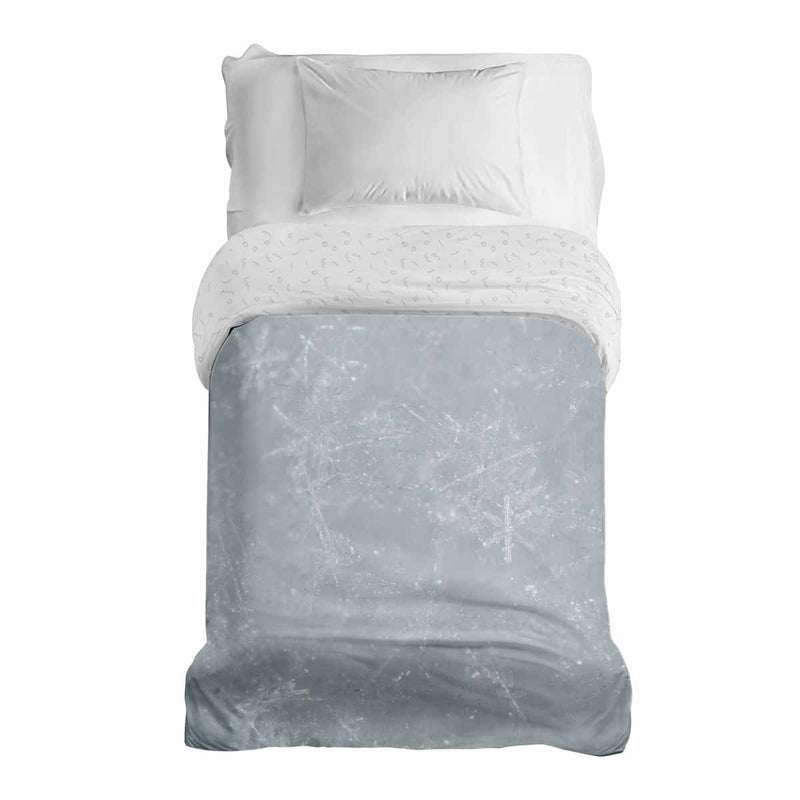 Coperta terapeutica originale - Rivestimento in cotone grigio con fiocchi di neve
