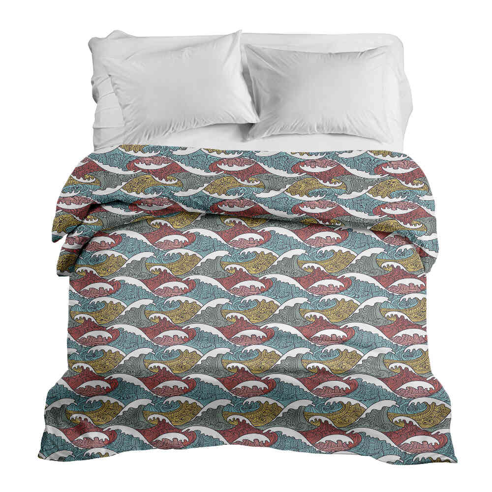 Coperta terapeutica originale - Rivestimento in cotone con frangionde colorati