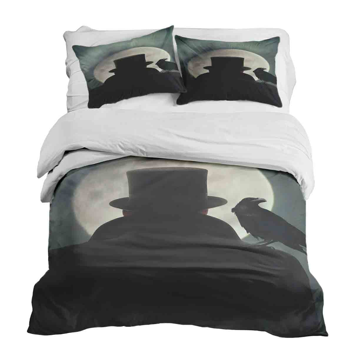 Set di biancheria da letto con coperta terapeutica Uomo nella luce della luna