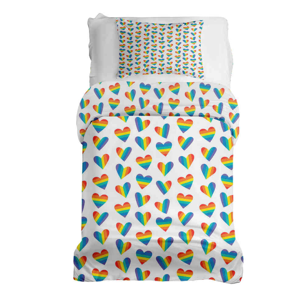 Set di biancheria da letto con coperta terapeutica LOVE IS LOVE