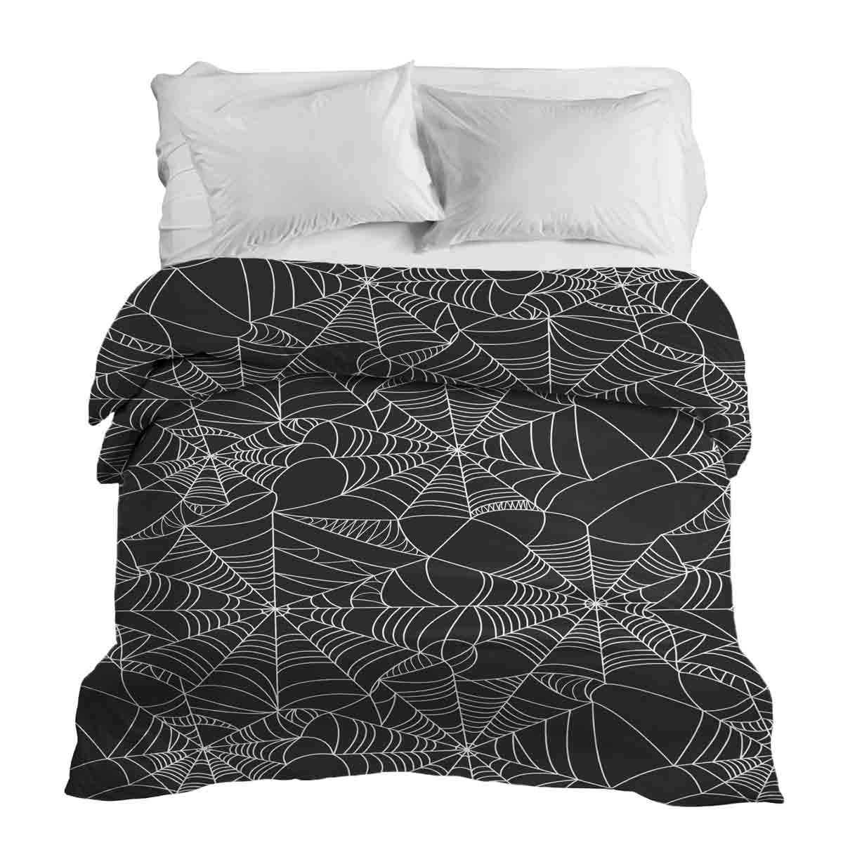 Coperta terapeutica originale - Rivestimento in cotone nero con ragnatela