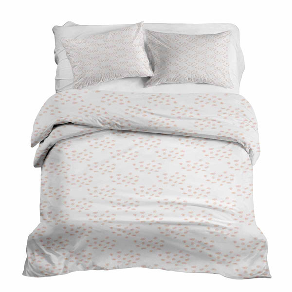 Set di biancheria da letto con coperte terapeutiche a pois arancioni