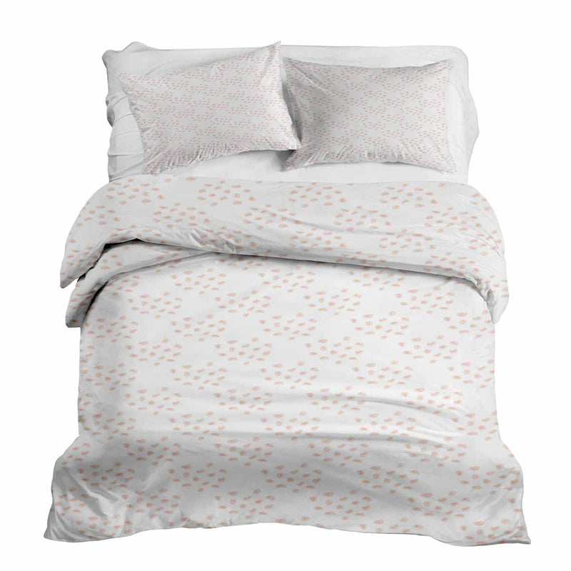 Set di biancheria da letto con coperte terapeutiche a pois arancioni