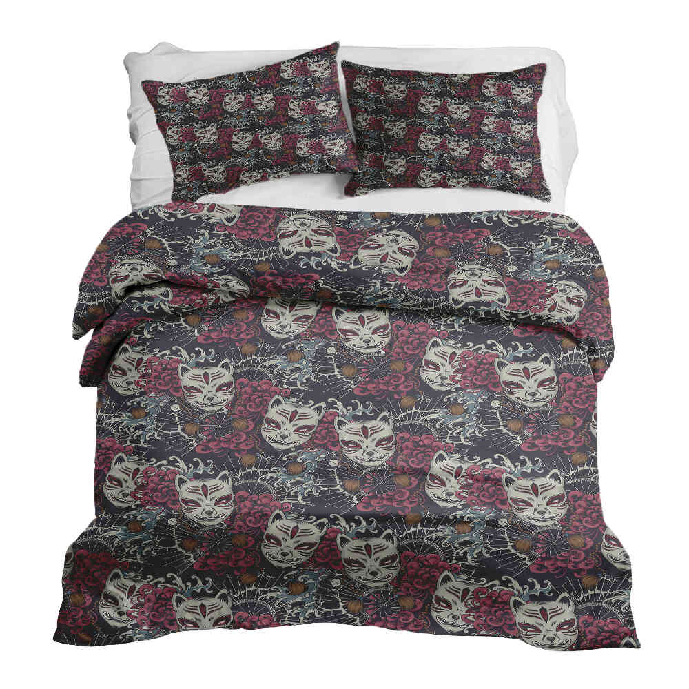 Set di biancheria da letto con coperta terapeutica Gatto spaventoso