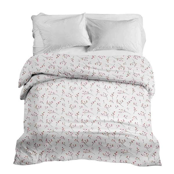 Coperta terapeutica originale - Rivestimento in cotone bianco con delicate rose