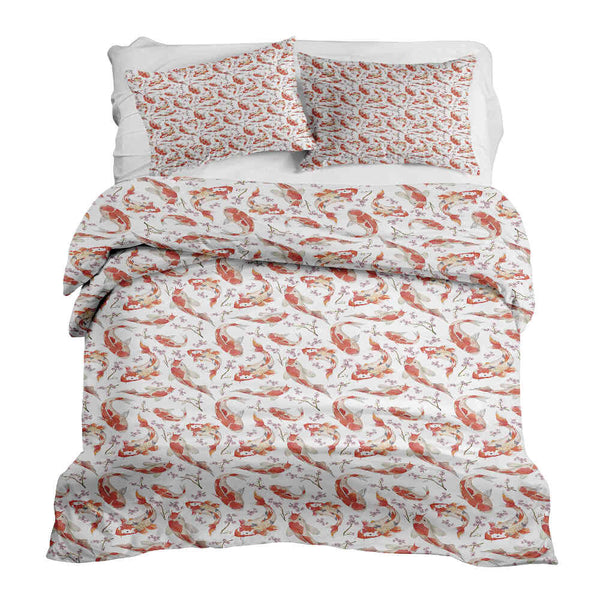 Set di biancheria da letto con coperta terapeutica Carpa Arancione