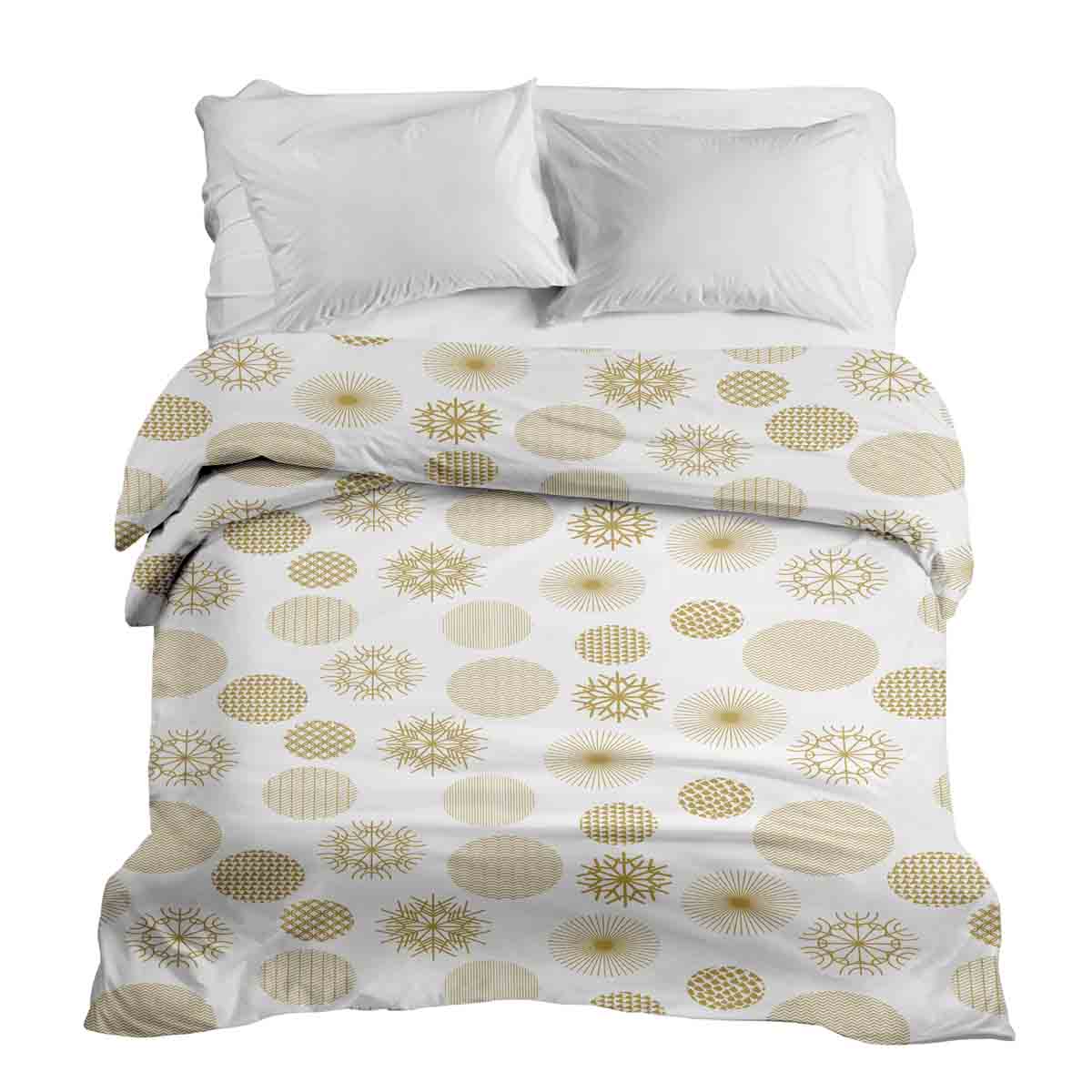 Coperta terapeutica originale - Rivestimento in cotone decorazioni natalizie dorate