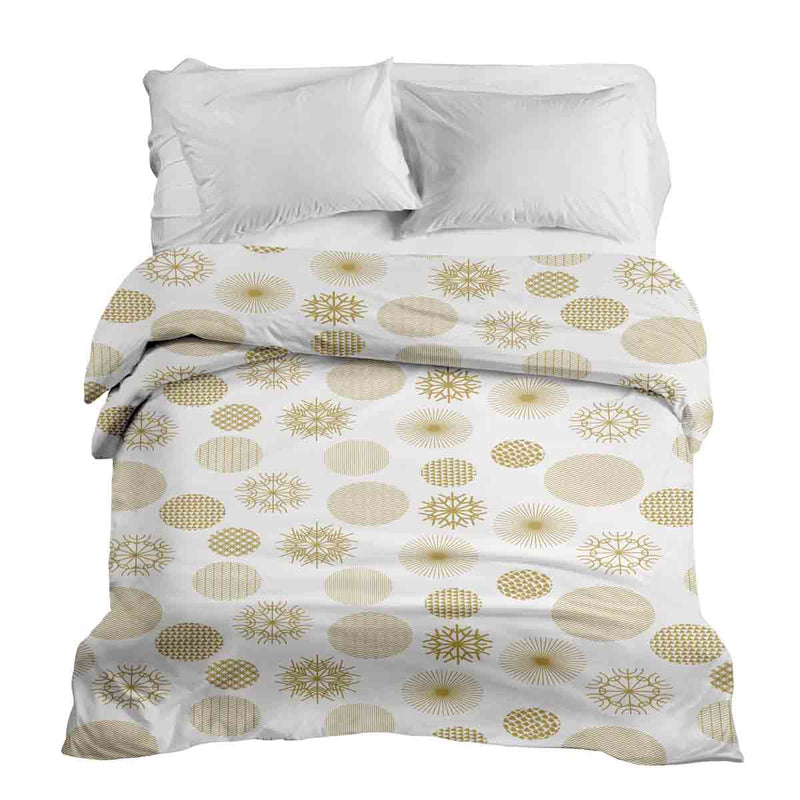 Coperta terapeutica originale - Rivestimento in cotone decorazioni natalizie dorate