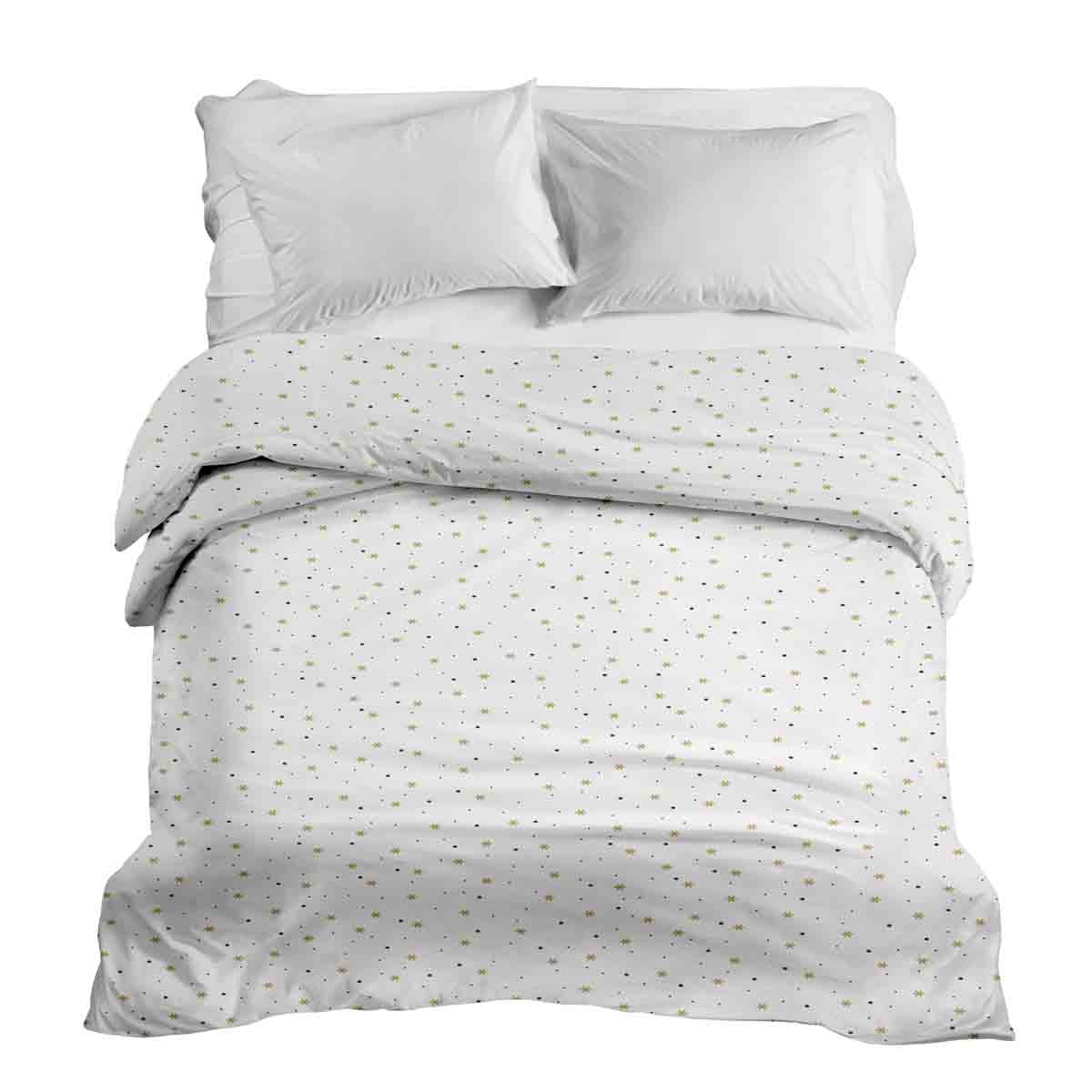 Coperta terapeutica originale - Rivestimento in cotone bianco con stelle e puntini