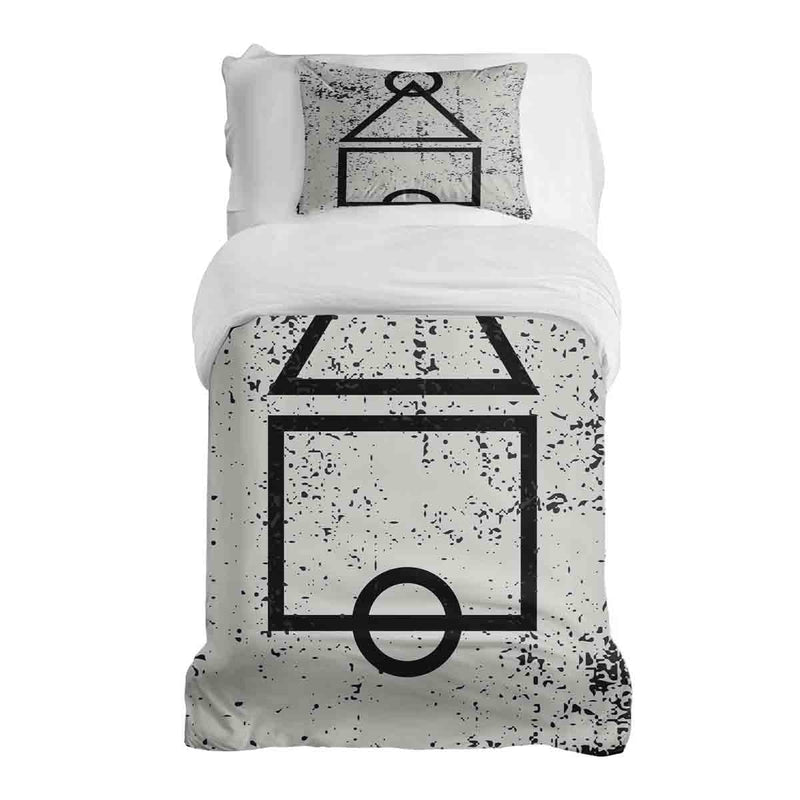 Set di biancheria da letto con coperte terapeutiche bianche forme Dalgona
