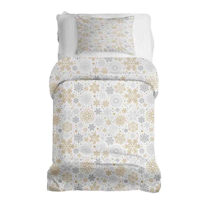 Set di biancheria da letto con coperta terapeutica, chiara nevicata