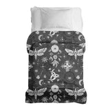 Coperta terapeutica originale - Rivestimento in cotone nero libellula spaventosa