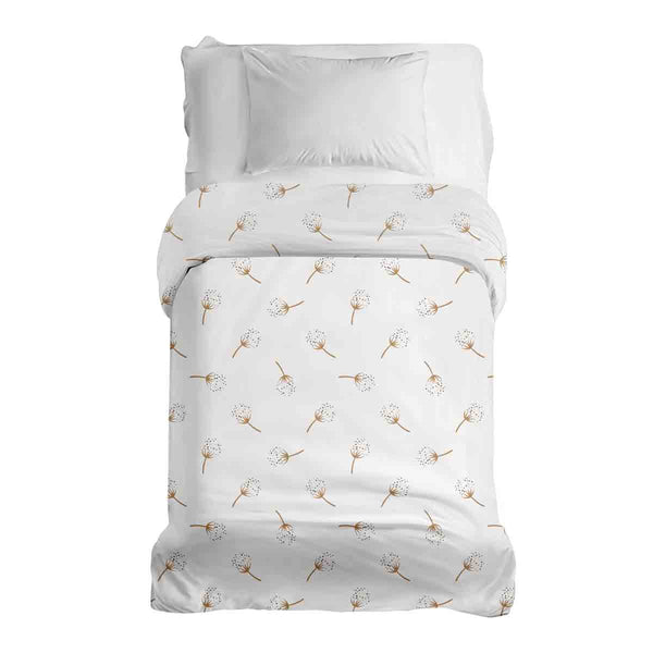 Coperta terapeutica originale - Rivestimento in cotone bianco con soffioni di tarassaco