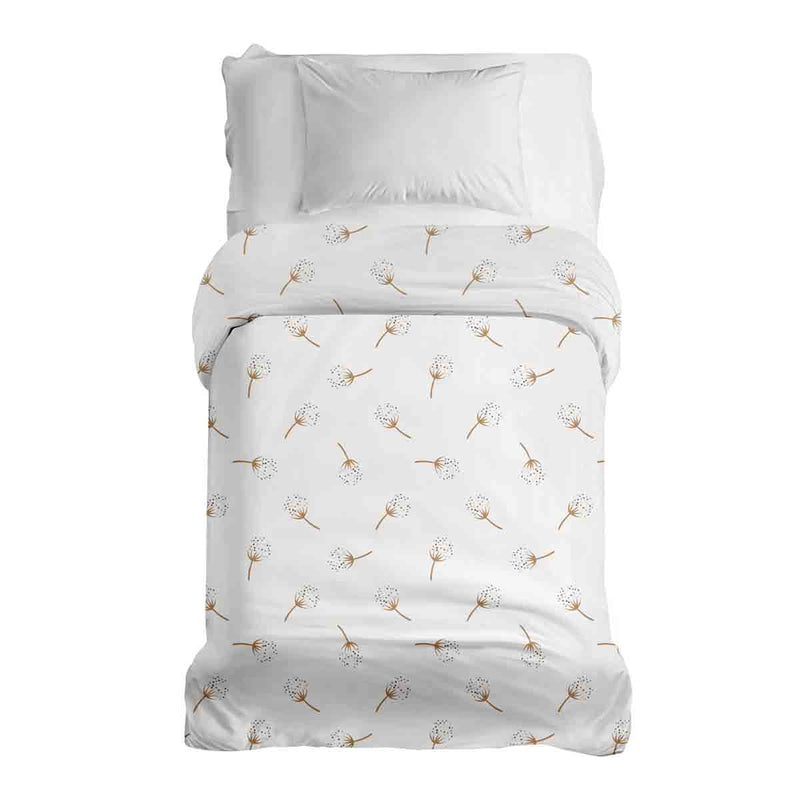 Coperta terapeutica originale - Rivestimento in cotone bianco con soffioni di tarassaco