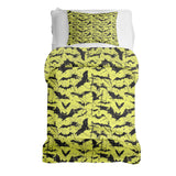 Set di biancheria da letto con coperta terapeutica gialla pipistrello