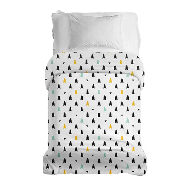 Coperta terapeutica originale - Rivestimento in cotone bianco con piccoli abeti