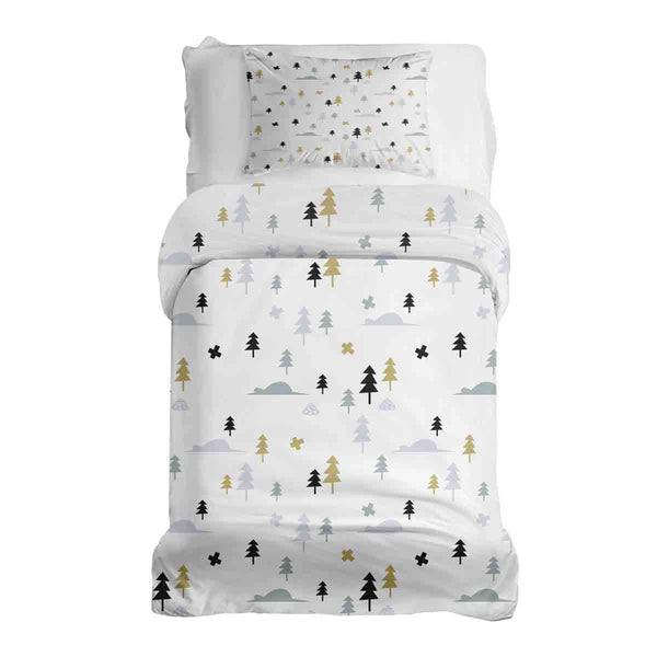 Set di biancheria da letto con coperta terapeutica Foresta grigia